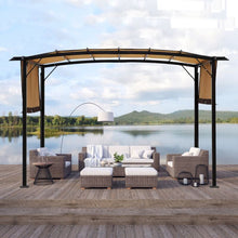 Load image into Gallery viewer, 12 x 9 Ft Patio Retractable Steel Pergola, Outdoor Canopy Gazebo Shade