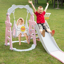 Load image into Gallery viewer, 4 in1 Kids Slide and Swing Set Indoor Outdoor Playground Climber Playset Safety