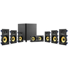 Load image into Gallery viewer, Surround Sound Home Theater System, 8" In-Wall Speakers, 12" Subwoofer