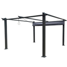 Load image into Gallery viewer, 13x10 Ft Outdoor Aluminum Pergolas Patio Retractable Pergola with Canopy
