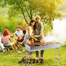 Load image into Gallery viewer, BBQ Grill Charcoal Barbecue Grill Stainless Steel Folding Camping Yard Portable