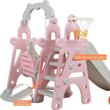Load image into Gallery viewer, 4 in1 Kids Slide and Swing Set Indoor Outdoor Playground Climber Playset Safety