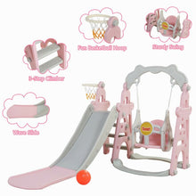 Load image into Gallery viewer, 4 in1 Kids Slide and Swing Set Indoor Outdoor Playground Climber Playset Safety