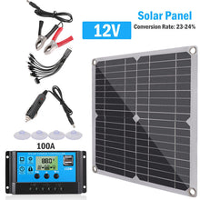 Load image into Gallery viewer, 6000W Complete Solar Panel Kit Solar Power Generator 100A Home 110V Grid System