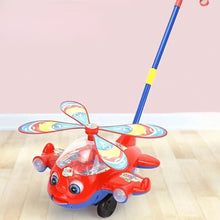 Load image into Gallery viewer, Cartoon Airplane Push Toy Walking Aid Trolley
