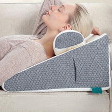Load image into Gallery viewer, Cozy Memory Foam Sleeping Acid Reflux Aid Wedge Pillow
