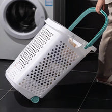Load image into Gallery viewer, Large Rolling Laundry Cart Hamper Washing Basket

