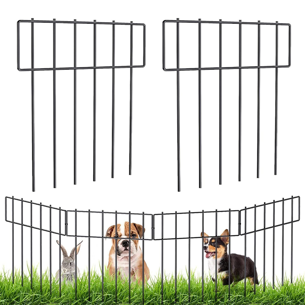 Heavy Duty Outdoor Garden Mounted Metal Dog Barrier Fence