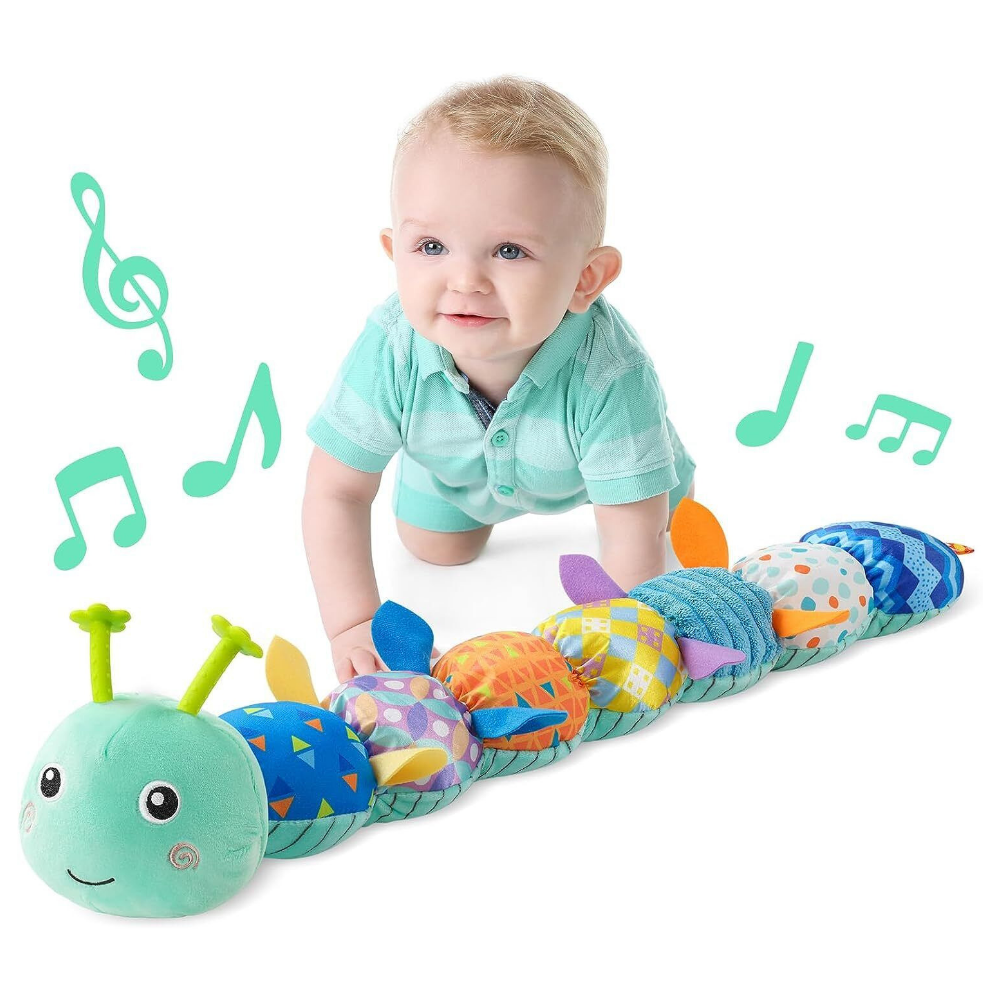 Kids Play Learning Musical Caterpillar And Crocodile Plush Toy