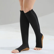 Load image into Gallery viewer, Zippered Calf Compression Stocking Socks for Women
