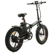 Load image into Gallery viewer, Ecotric Matt Black 48V portable and folding fat ebike with LCD display
