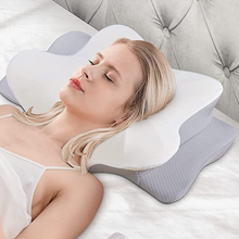 Load image into Gallery viewer, Ultra Ergonomic Breathable Memory Foam Neck Support Sleeping Pillow
