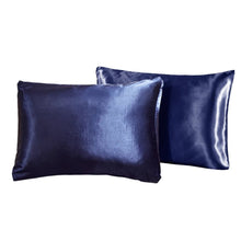 Load image into Gallery viewer, Luxury Silk Feel Satin Pillow Case Set of 2 - for healthy hair
