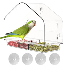 Load image into Gallery viewer, Transparent Acrylic Window Hummingbird Bird Feeder
