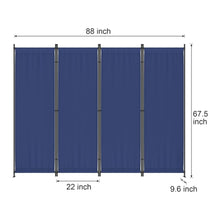 Load image into Gallery viewer, Folding Home Office 4-Panel Room Partition Divider Screen Panels
