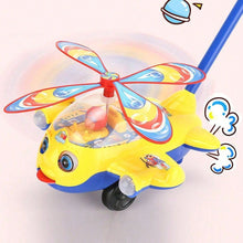 Load image into Gallery viewer, Cartoon Airplane Push Toy Walking Aid Trolley
