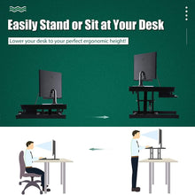 Load image into Gallery viewer, Adjustable Standing Desk Converter And Desk Riser For Standing
