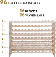 Load image into Gallery viewer, 96-bottle Stackable Modular Wine Rack

