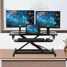 Load image into Gallery viewer, Adjustable Standing Desk Converter And Desk Riser For Standing
