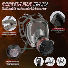 Load image into Gallery viewer, Full Face Respirator Mask
