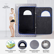 Load image into Gallery viewer, Personal Portable Indoor Outdoor Home Steam Sauna Kit
