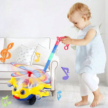 Load image into Gallery viewer, Cartoon Airplane Push Toy Walking Aid Trolley

