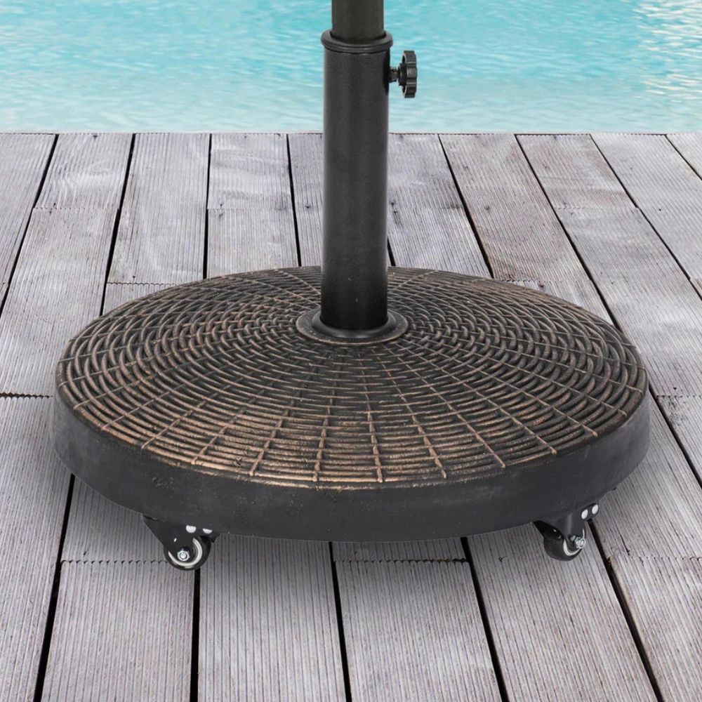Heavy Duty Outdoor Patio Umbrella Base with Wheels