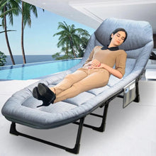 Load image into Gallery viewer, 6 Position Portable Camping Sleeping Fold Away Cot Bed
