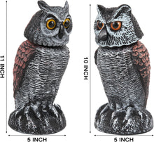 Load image into Gallery viewer, 2 Pack Owl Decoy Bird Repeller With Rotating Head
