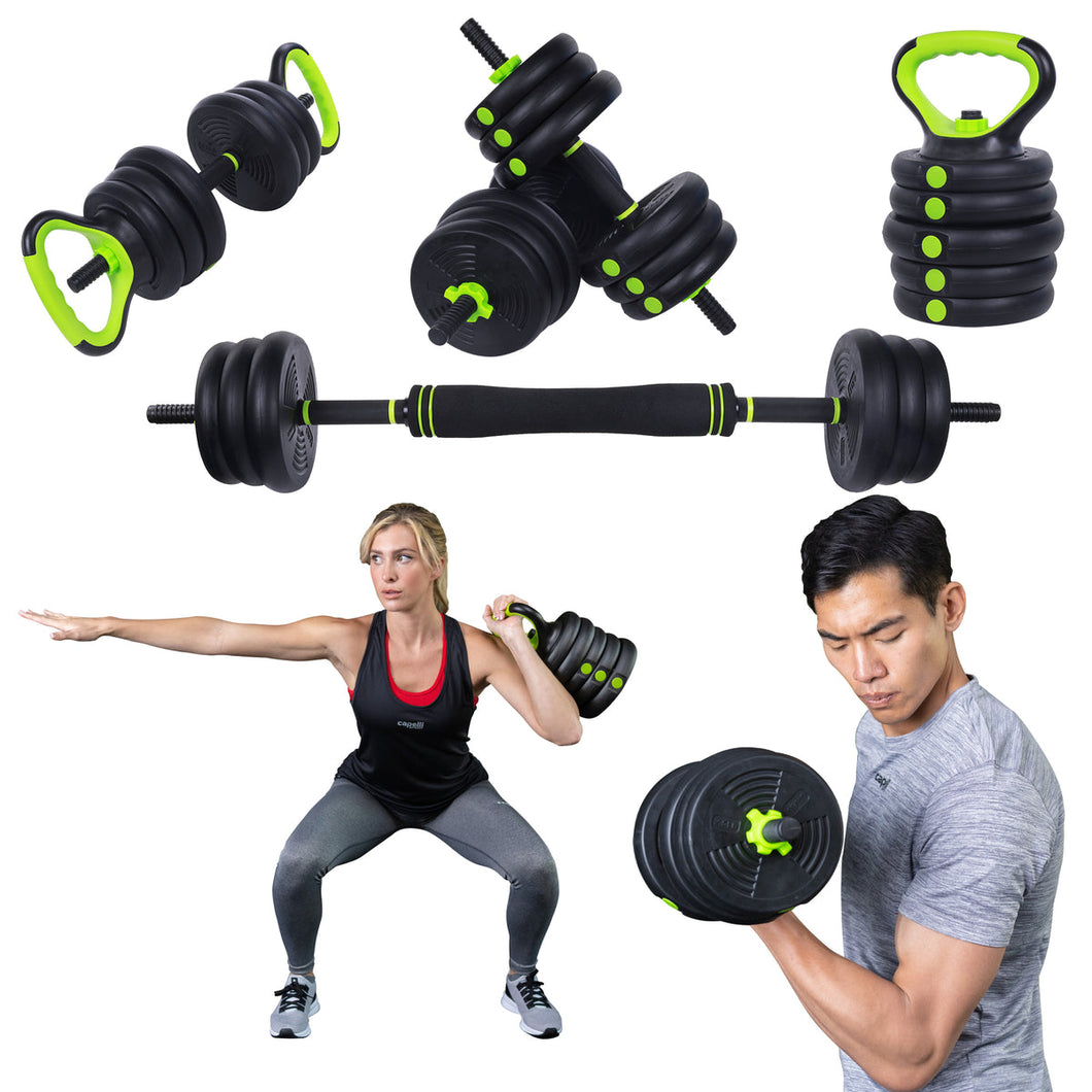 Adjustable Weight Training Barbell Dumbbell Set