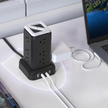 Load image into Gallery viewer, 12-Outlet Surge Protector Power Strip Extension Cord with Long Cable
