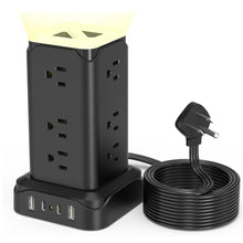 Load image into Gallery viewer, 12-Outlet Surge Protector Power Strip Extension Cord with Long Cable

