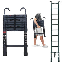 Load image into Gallery viewer, Heavy Duty Telescopic Roof Access Ladder with Roof Hook
