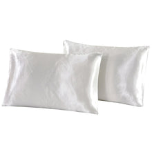 Load image into Gallery viewer, Luxury Silk Feel Satin Pillow Case Set of 2 - for healthy hair
