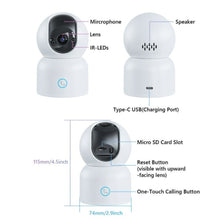 Load image into Gallery viewer, 360-Degree Indoor Pan Tilt Zoom Home PTZ Camera
