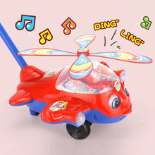 Load image into Gallery viewer, Cartoon Airplane Push Toy Walking Aid Trolley
