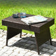 Weatherproof Indoor/Outdoor Rattan Wicker Side Table