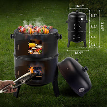 Load image into Gallery viewer, Charcoal Smoker BBQ Grill
