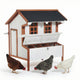 Wooden Chicken Coop With Nesting Box - Hen House Outdoor, Large, Roof, Door