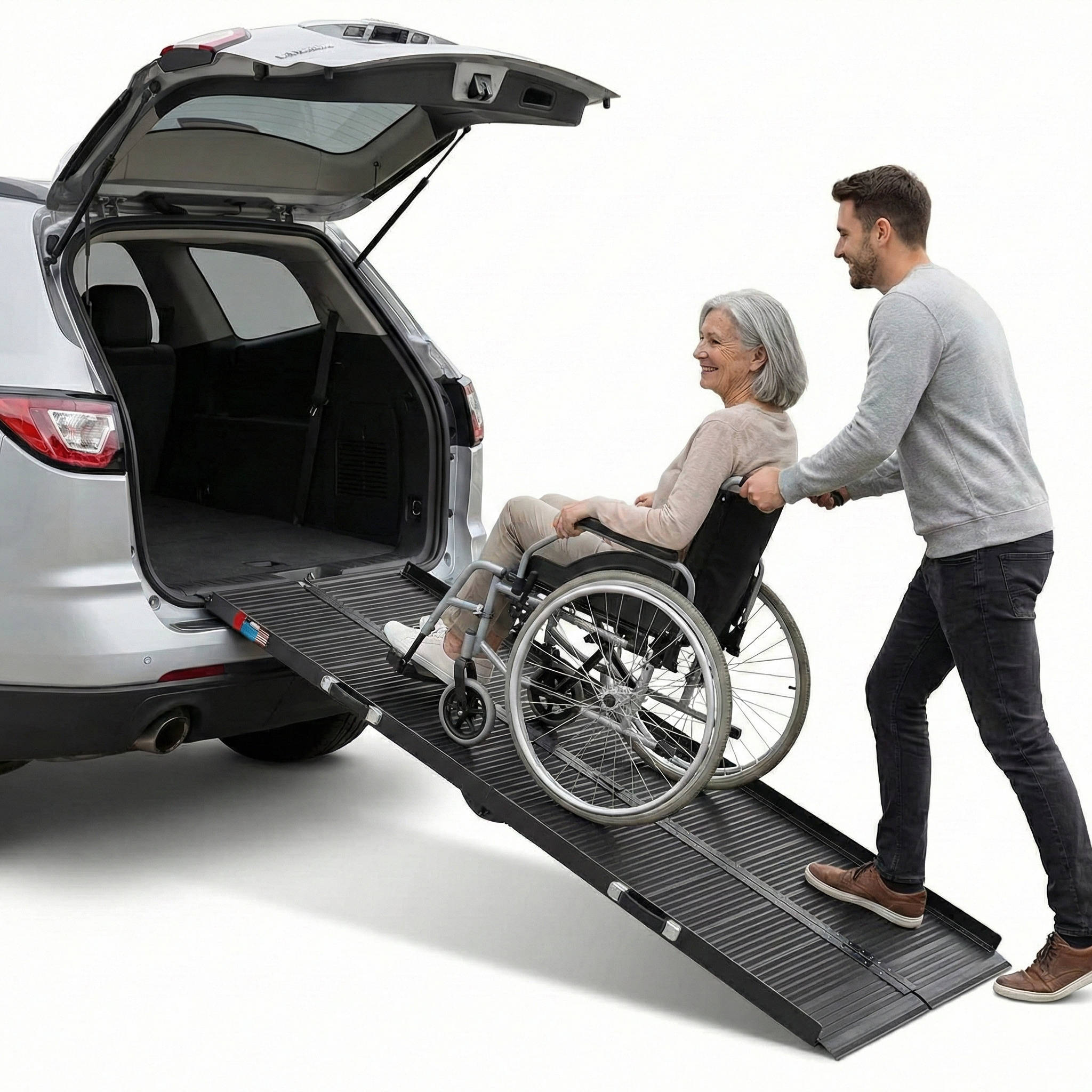 Timer Ramps Load image into Gallery viewer, Folding Wheelchair Ramp Aluminum ...