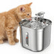 2.2L Stainless Steel Cat Water Fountain - Quiet, Filtered, Easy Clean