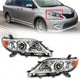 2011 to 2020 Toyota Sienna Halogen Headlights, Clear Lens Chrome Housing, Left Driver & Right Passenger Side Pair, Direct OEM Fit