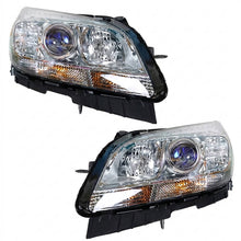 Load image into Gallery viewer, 2013 to 2015 Chevrolet Malibu Halogen Headlights, Chrome Housing Clear Projector Lens Assembly, Left Driver &amp; Right Passenger Side Pair, Direct OEM Fit
