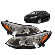 Load image into Gallery viewer, 2016-2019 Chevrolet Cruze Black Projector Headlights, LED DRL Signature Assembly, Left &amp; Right Side Pair, Direct OEM Fit
