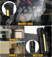 Load image into Gallery viewer, Rechargeable Magnetic Flashlight For Mechanics And Workplace
