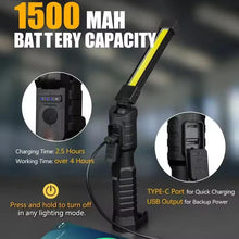 Load image into Gallery viewer, Rechargeable Magnetic Flashlight For Mechanics And Workplace
