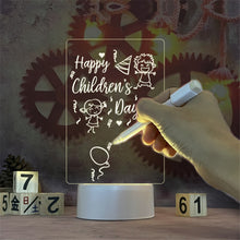 Load image into Gallery viewer, Illuminated Dry Erase Acrylic Memo Whiteboard LED Lamp Display
