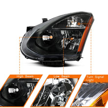 Load image into Gallery viewer, 2008-2013 Nissan Rogue / 2014-2015 Rogue Select Black Headlight Assembly Pair
