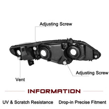 Load image into Gallery viewer, 2006-2011 Honda Civic 4-Door Sedan Halogen Headlight Assembly Pair - Black
