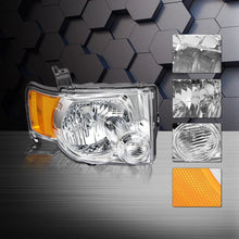 Load image into Gallery viewer, 2008-2012 Ford Escape Chrome Headlight Assembly Pair with Amber Corners

